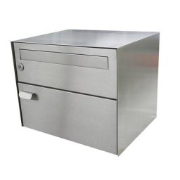 Boîte aux lettres, l x h x p 390 x 315 x 310 mm, inox, façon inox