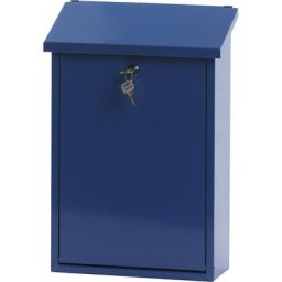 Boîtes aux lettres classiques, tôle d'acier peinte époxy, bleu RAL 5005