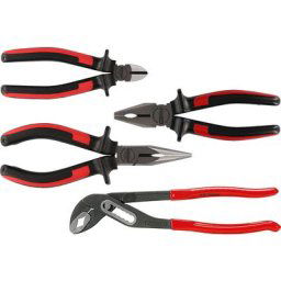 KS Tools Jeu de pinces ERGOTORQUE, poignée 2 composants, 4 éléments
