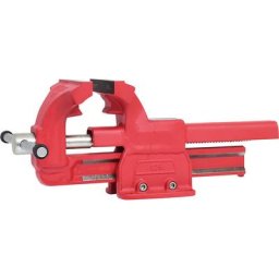 KS Tools Étau parallèle sans plateau tournant, longueur de la mâchoire 120 mm, avec mâchoires de serrage pour tuyaux