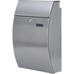 Boîte aux lettres design, inox, h x l x p 485 x 325 x 150 mm