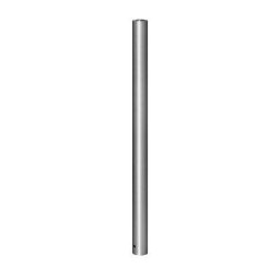 Potelet en inox, à tête plate, à sceller dans du béton avec dispositif d'ancrage au sol, Ø 76 mm
