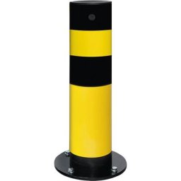 Poteau, à cheviller, hauteur 665 mm, peint en jaune