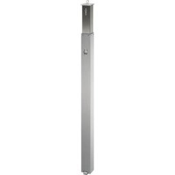 Potelet en inox, tête polyvalente, à sceller dans du béton, serrure à cylindre