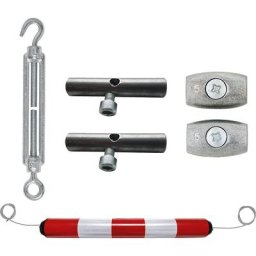 Potelet de délimitation, longueur x Ø 1000 x 100 mm, rouge/blanc