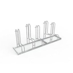 Support cycles vertical, simple face, 5 emplacements, largeur des pneus max. 55 mm