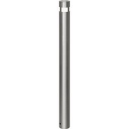 Potelet en inox, Ø 102 mm, tête avec lampe solaire, à sceller dans du béton, amovible