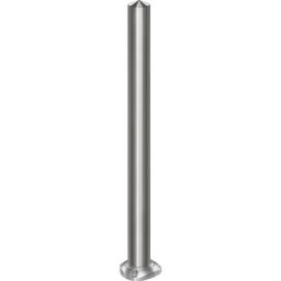 Potelet en inox, à tête pointue, redressement automatique, á cheviller au sol, Ø 76 mm