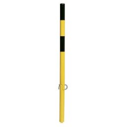 Potelet basculant, à bétonner, noir-jaune