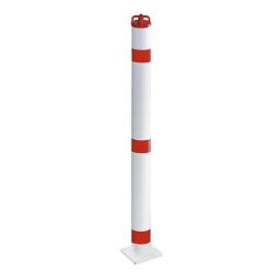 Potelet en plastique, à cheviller, avec œillets pour chaîne