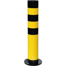 Poteau, à cheviller, hauteur 965 mm, galvanisé à chaud et peint en jaune