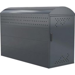 Conteneur pour cycle, élément de base avec 1 toit arrondi, bleu / gris