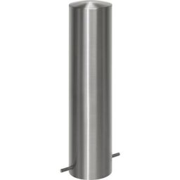 Potelet en inox, avec tête plate, à sceller dans du béton, Ø 205 mm