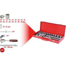 KS Tools Module de douilles 1/2'', 24 éléments, traction latérale