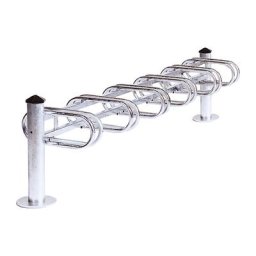 PROCITY Support cycles MERCURE, 6 emplacements, simple face, galvanisé à chaud