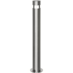 Potelet en inox, Ø 102 mm, tête avec lampe solaire, à cheviller, fixe