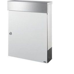 Boîte aux lettres, avec compartiment pour journaux en bas, blanc trafic RAL 9016