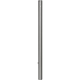Potelet en inox, avec embout, douille de sol à sceller dans du béton, Ø 60 mm, cylindre profilé