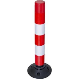 Potelet de signalisation, hauteur 760 mm, rouge / blanc réfléchissant, à partir de 10 pièces