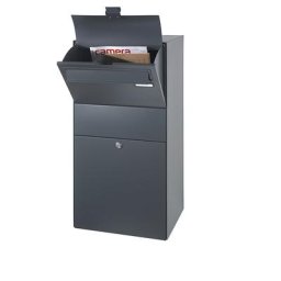 Boîte à colis, avec trappe pour dépôt de courrier, anthracite RAL 7016