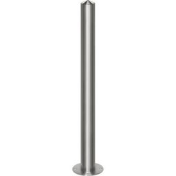 Potelet en inox, à tête pointue, à cheviller au sol, Ø 76 mm, fixe