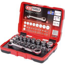 KS Tools Jeu d'embouts et de clés à douilles traversantes 1/4'' + 11 mm, 11 mm, 31 éléments