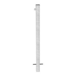 Potelet de délimitation, à sceller dans du béton, 70 x 70 mm, galvanisé à chaud, 1 œillet