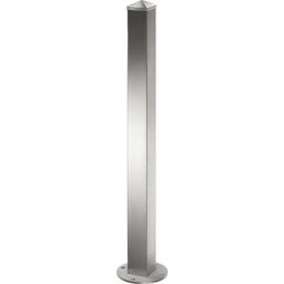 Potelet en inox, à tête pointue, à cheviller au sol, 70 x 70 mm, fixe