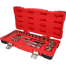 KS Tools Jeu de clés à douilles 1/2'' CHROMEplus, 24 éléments, FlankTraction