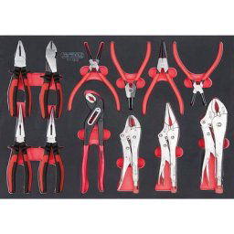 KS Tools Jeu de pinces SCS, 12 éléments, insert pour toute la surface de poussée