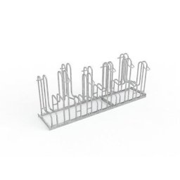 Support cycles vertical, double face, 10 emplacements, largeur des pneus max. 55 mm