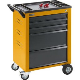 eurokraft pro Servante d'atelier, 5 tiroirs à blocage individuel, h x l x p 930 x 630 x 410 mm, jaune