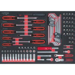 KS Tools Jeu de clés à douille SCS 1/4'', 95 éléments, insert pour toute la surface de poussée