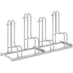 Support cycles vertical, simple face, 4 emplacements, largeur des pneus max. 55 mm