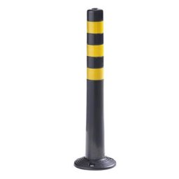 Potelets de délimitation, lot de 2, hauteur 750 mm, noir / jaune