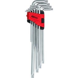 KS Tools Jeu de clés coudées XL, polygone (XZN®), 9 éléments