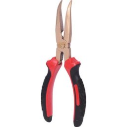 KS Tools Pince pour téléphone BERYLLIUMplus, sans étincelles, coudés, longueur 180 mm