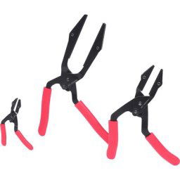 KS Tools Jeu de pinces pour colliers de serrage coudées, réglable progressif, 3 éléments