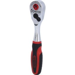 KS Tools Cliquet réversible à embouts 1/4'' MONSTER, 80 dents, rouge/noir