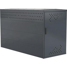 Conteneur pour cycle, élément de base avec 1 toit à deux pentes, bleu / gris