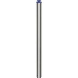 Potelet en inox, avec tête pour chaîne, à sceller dans du béton avec douille de sol, Ø 76 mm