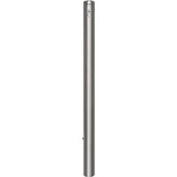 Potelet en inox, avec embout, douille de sol à sceller dans du béton, Ø 76 mm, cylindre profilé