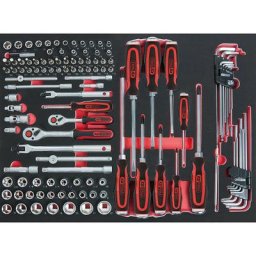 KS Tools Jeu de clés à douille SCS 1/4'' + 3/8'', 118 éléments, insert pour toute la surface de poussée