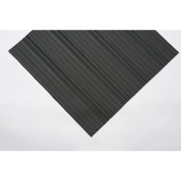 Tapis souple en PVC, à surface pleine, au mètre, noir, largeur 600 mm