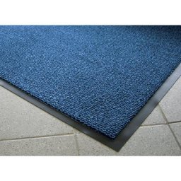 Tapis de propreté pour l'intérieur à fibres en polypropylène, L x l 900 x 600 mm, lot de 2, noir / bleu