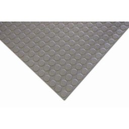 Tapis en caoutchouc naturel enrichi de nitrile COBAdot, au mètre lin., largeur 1200 mm, épaisseur tapis 3 mm, gris