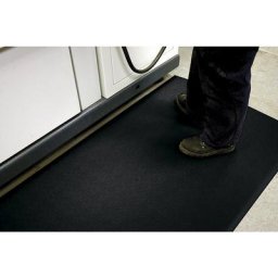 Tapis anti-fatigue Orthomat®, PVC à structure granuleuse, hauteur 9 mm, 1500 x 900 mm, noir
