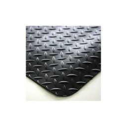 Tapis anti-fatigue DECKPLATE, dimensions fixes, noir, 3000 x 900 mm