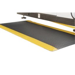 Tapis anti-fatigue DECKPLATE, à la découpe, noir / jaune, mètre linéaire x 900 mm, max. 18,3 m