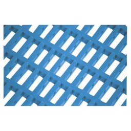 Tapis anti-fatigue en vinyle, COBAmat®, mailles doubles, au mètre, dimensions des mailles 10 x 22 mm, bleu